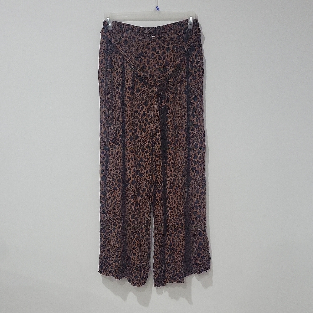 Cato Wide Leg Leopard Print Pants